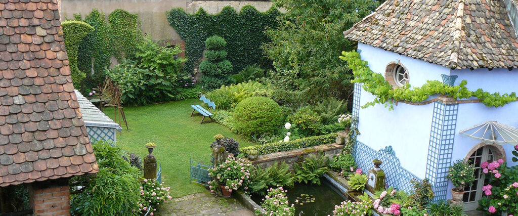 Les jardins de la Ferme Bleue à Uttenheim en Alsace
